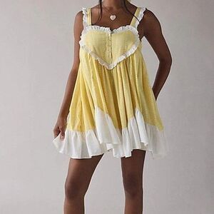 Out From Under Urban Outfitters Eat Your Heart Out Babydoll Sleep Dress M 291641